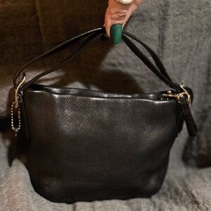 Coach Y2K Leather Mini Duffle (Black) - EUC